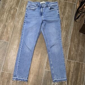 Next Light Blue Slim Mid-rise Straight Leg Women's Jeans